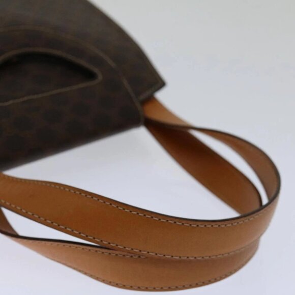 CELINE Macadam Canvas Hand Bag PVC 2way Brown Auth 69000V - Picture 8 of 16